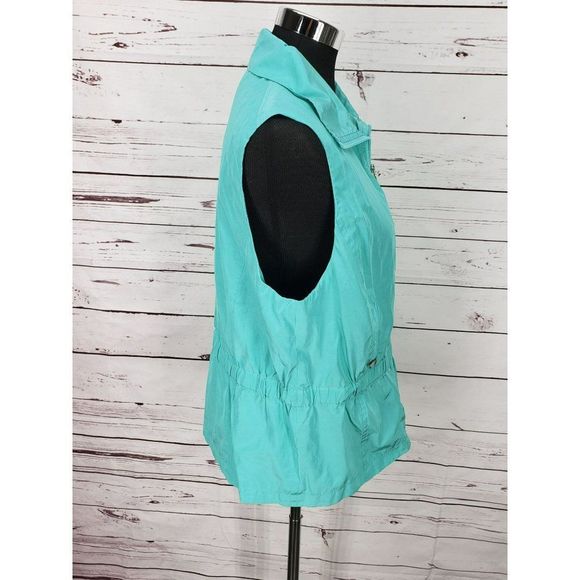 Erin London Women's Teal Blue Zippered Golf Athletic Vest Size Large - Picture 7 of 10